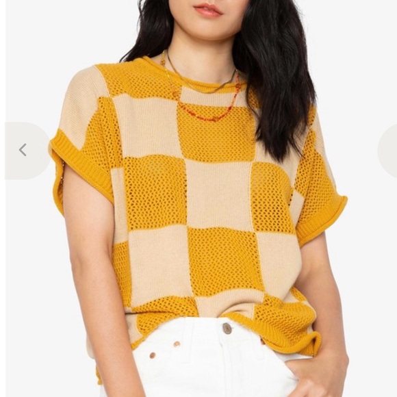 Callahan Tops - Callahan Knitwear in Mustard and Beige